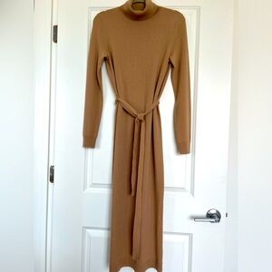 Theory Cashmere Wo Belted Midi Turtleneck Dress - NEW NBW without tags